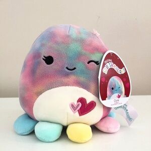 NWT Squishmallow Opal Octopus 5" heart pink Valentine's Day Exclusive 2021